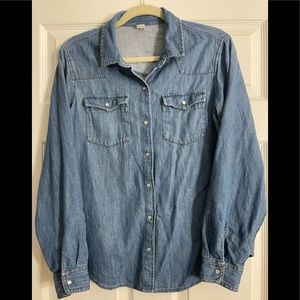 Old Navy Denim Button Down Shirt